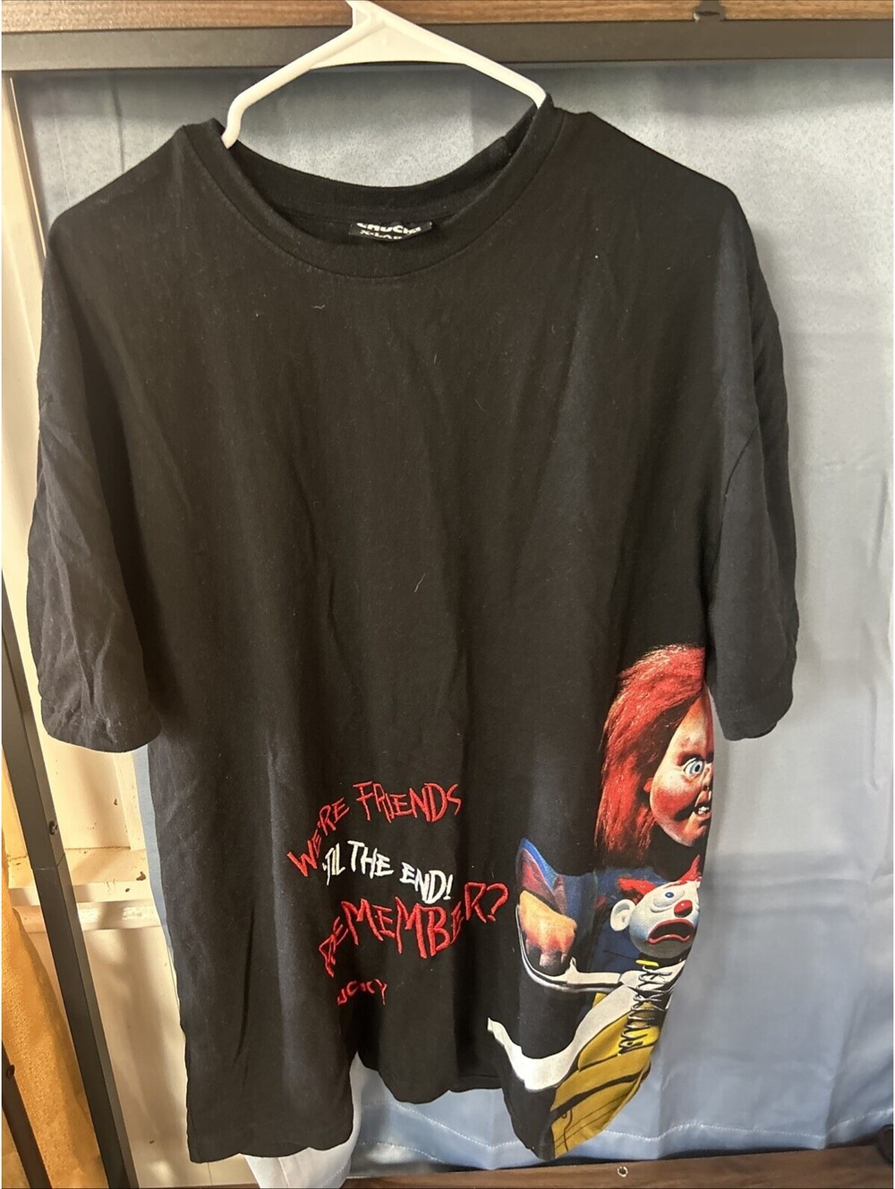 Universal Chucky Horror Xl Stitched Shirt We’re Friends Till The End
